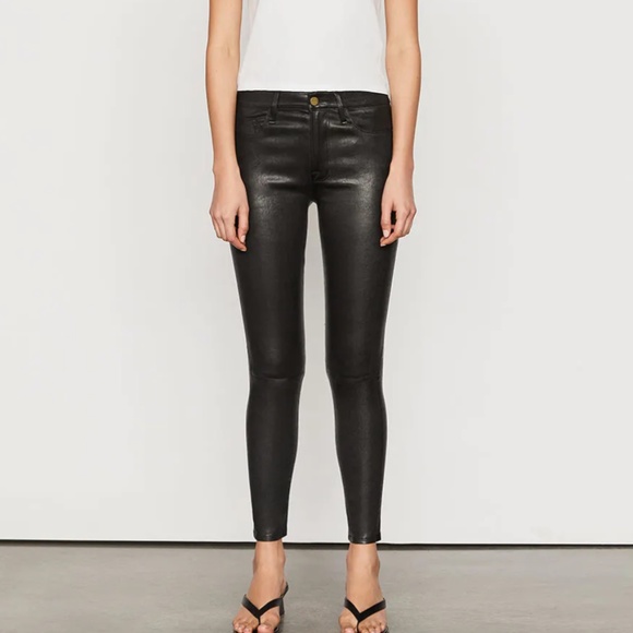 Frame Le Skinny De Jeanne Leather Pant, Black, 25